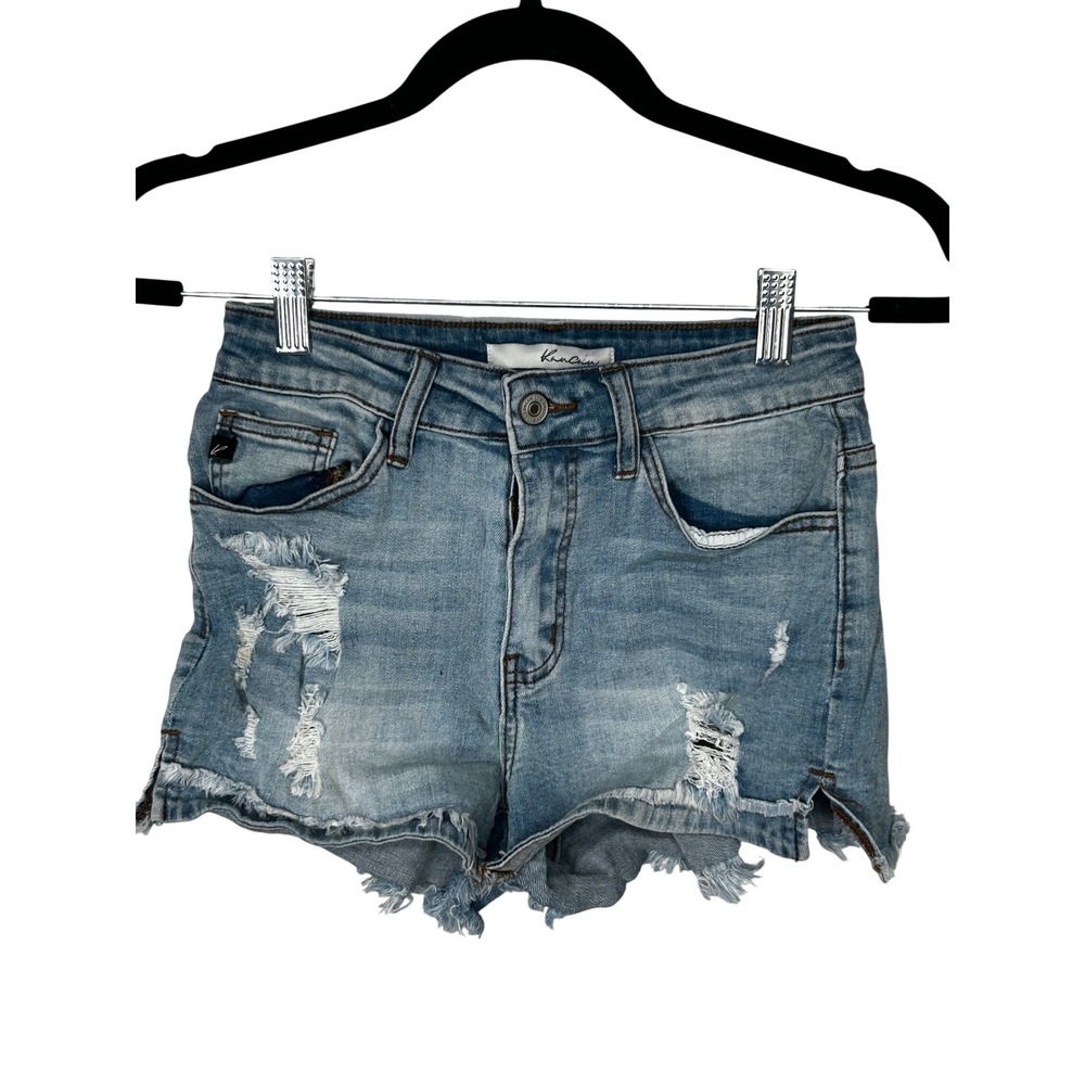 KanCan Distressed Cut Off Denim Stretch Shorts Women's Size‎ 25